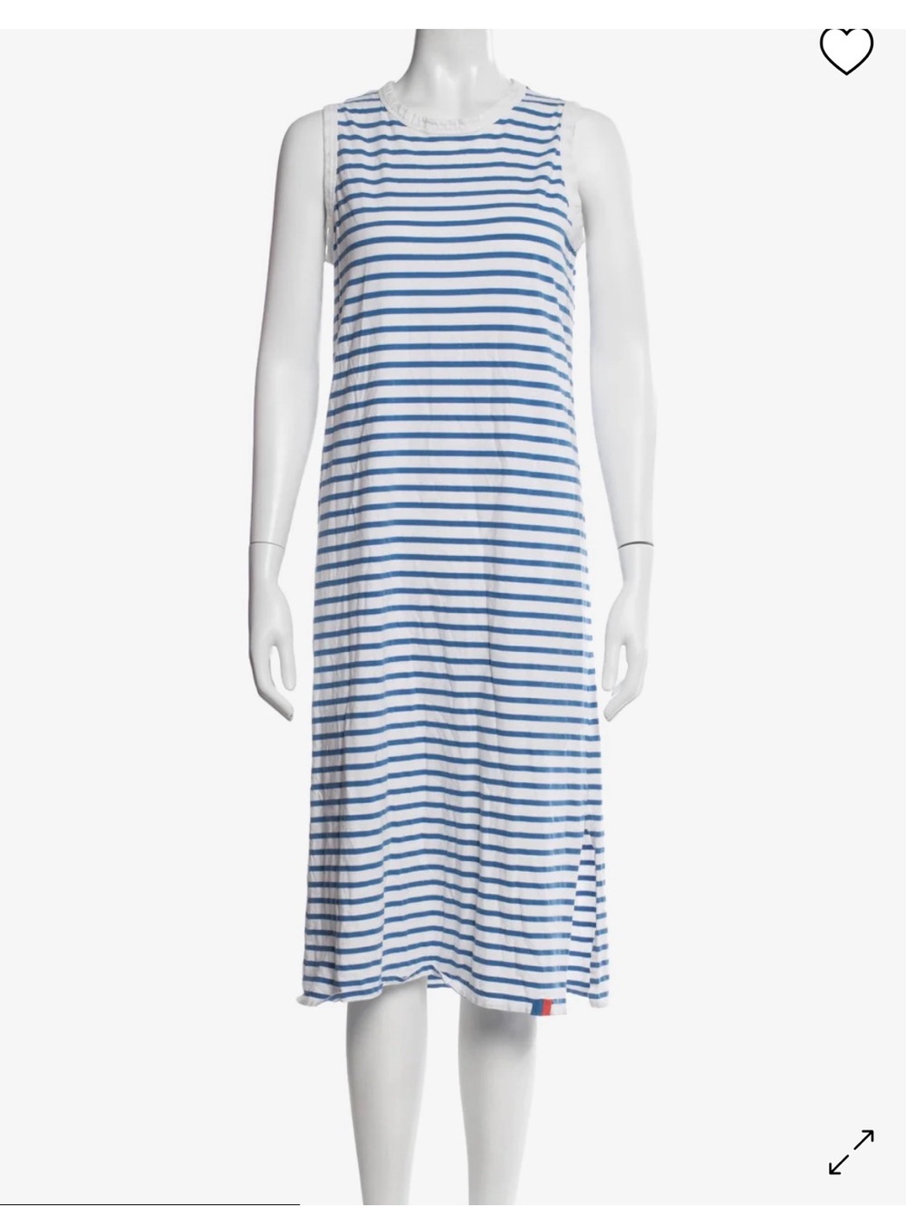 KULE The Tank Dress in White Royal Blue Stripe Size XXL - New with Tags